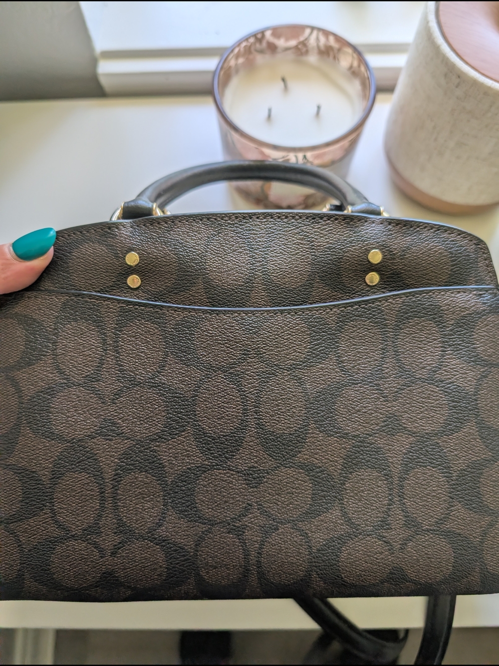 RARE Coach Mini Lillie Carryall Crossbody Bag - Black/Brown EXCELLENT Condition - Picture 8 of 10